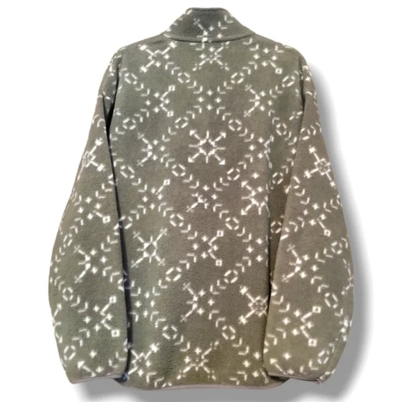 Vintage Patagonia RARE 90's Oversized Green Synchilla Fleece Pullover Jacket L - Picture 6 of 9